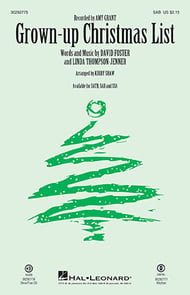Grown-Up Christmas List SAB choral sheet music cover Thumbnail